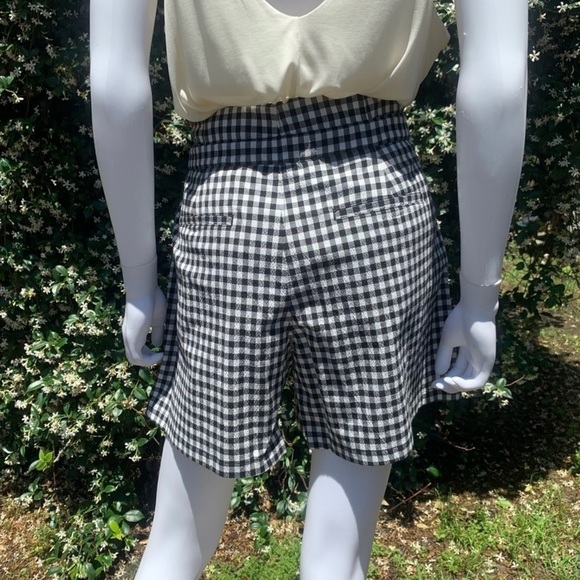 💋NWT Rag & Bone Retro Paper Bag Waist Tailored Gingham Shorts - Picture 4 of 15
